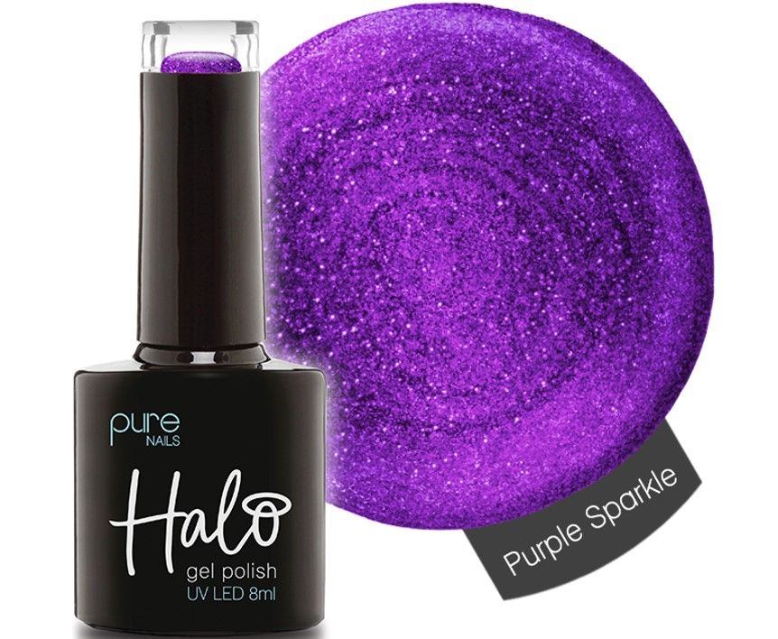Halo Gel Purple Sparkle 8ml