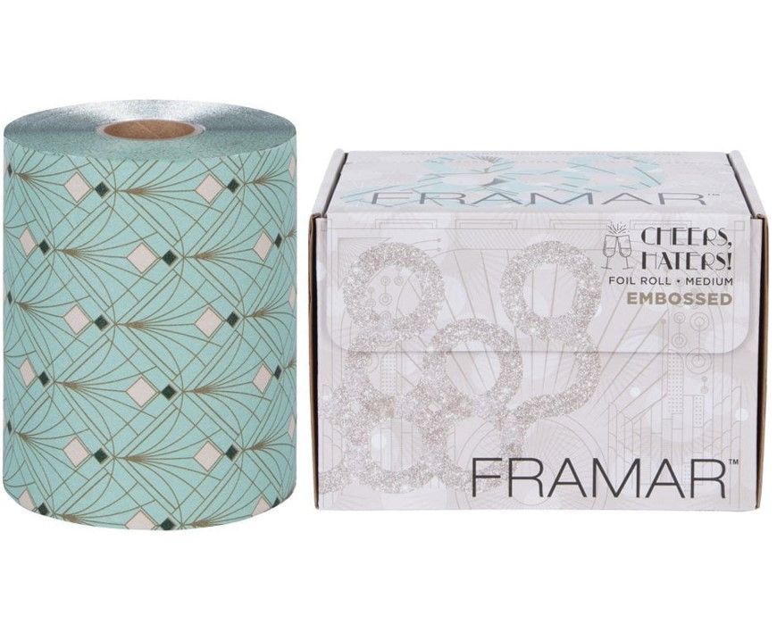 Framar Embossed Foil Roll 13cm x 98m (320ft) Cheers Haters