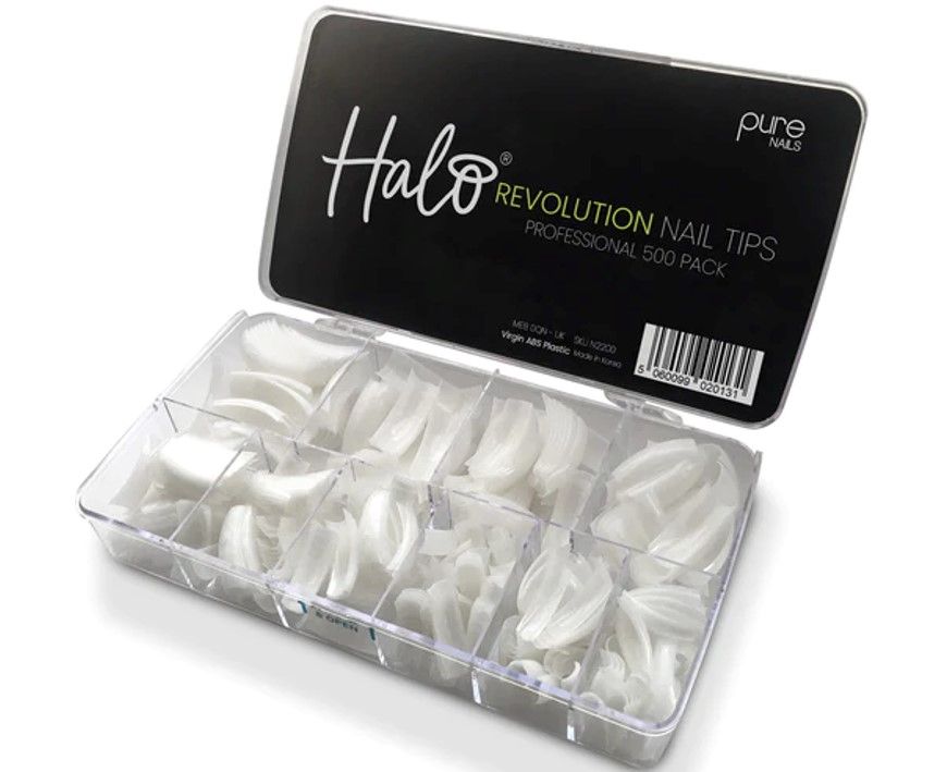 Halo Nail Tips Revolution Half Well 500 Pack