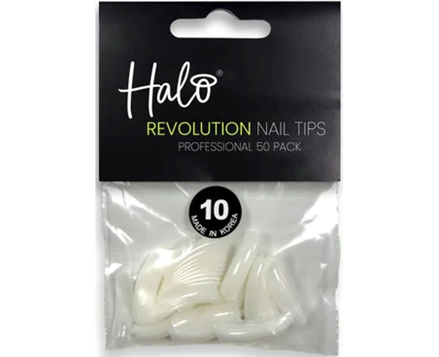 Halo Nail Tips Revolution Half Well Size 10 50 Pack