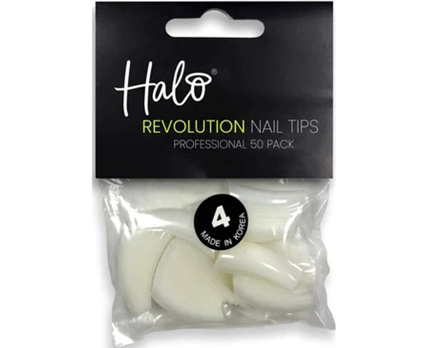 Halo Nail Tips Revolution Half Well Size 4 50 Pack