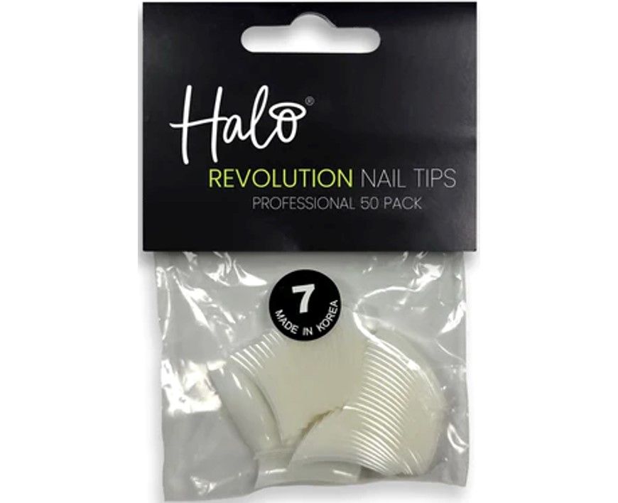 Halo Nail Tips Revolution Half Well Size 7 50 Pack