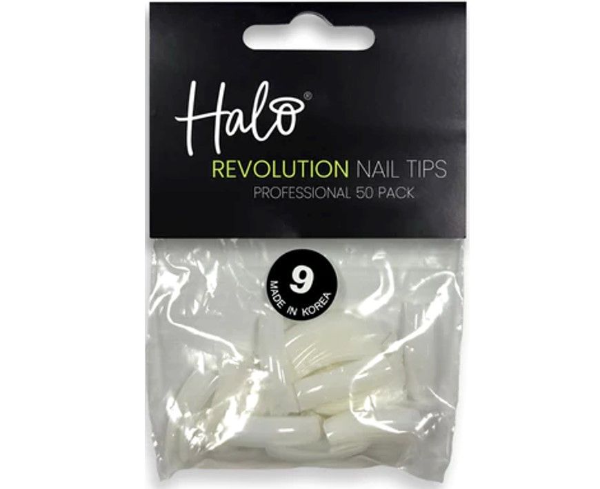 Halo Nail Tips Revolution Half Well Size 9 50 Pack