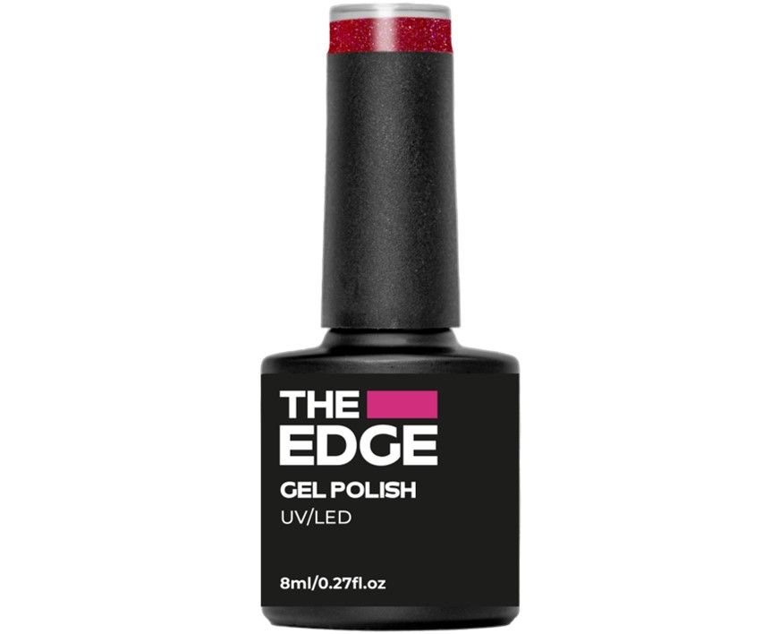 Edge Nails Gel Polish The Cherry Pink Glitter 8ml