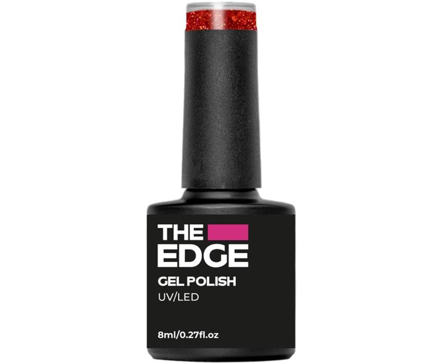 Edge Nails Gel Polish The Red Glitter 8ml