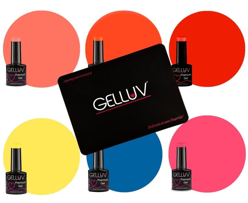 6 Selected Gelluv Polishes & FREE Silicone Desk Mat Deal