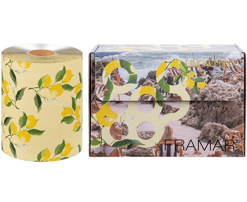 Framar Embossed Foil Roll 13cm x 98m (320ft) Limoncello