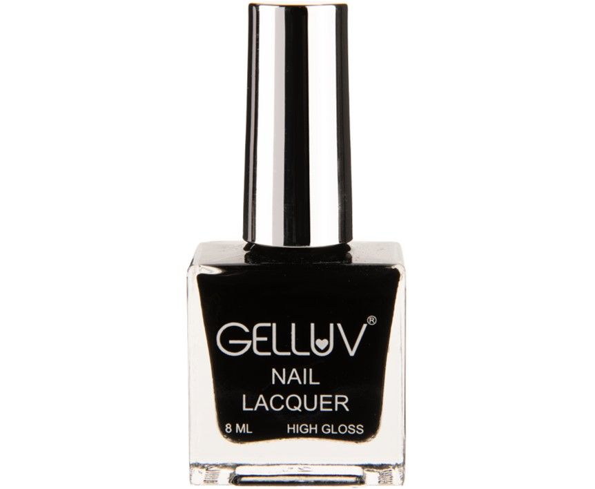 Gelluv Nail Lacquer Polish Jet Black 8ml