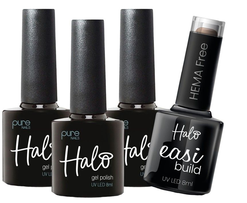 *3 Halo Gel Polish 8ml & FREE Lucky Dip EasiBuild BIAB 8ml Deal