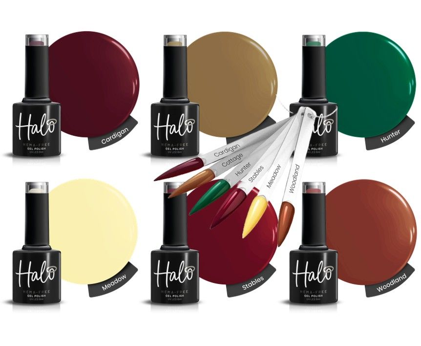 *Halo Gel Polish Countryside Core Collection 6 Pack & Colour Pops