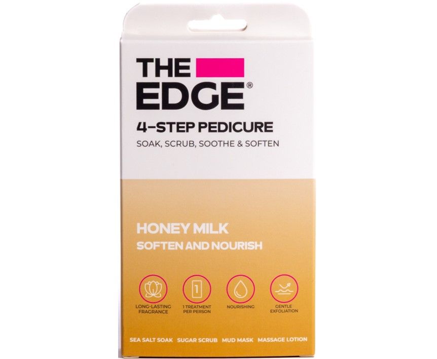 The Edge 4 Step Pedicure Kit Honey Milk Set