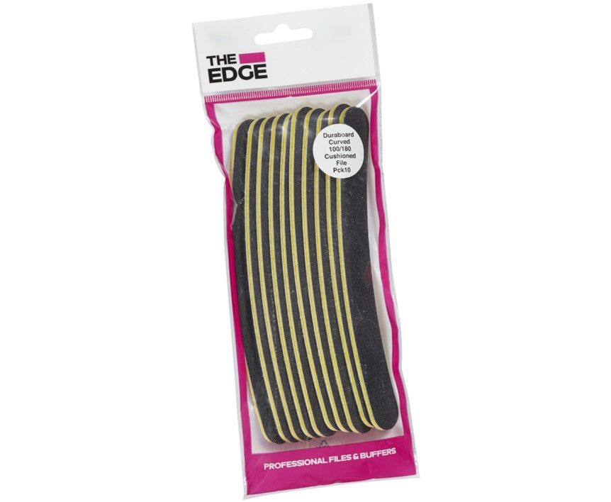 The Edge File Black Curved 100/180 10 Pack