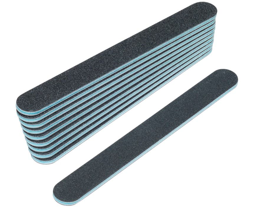 The Edge File Black Straight 100/180 10 Pack