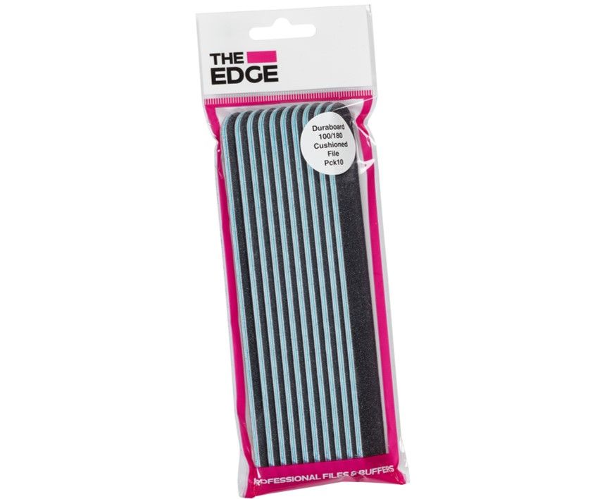 The Edge File Black Straight 100/180 10 Pack