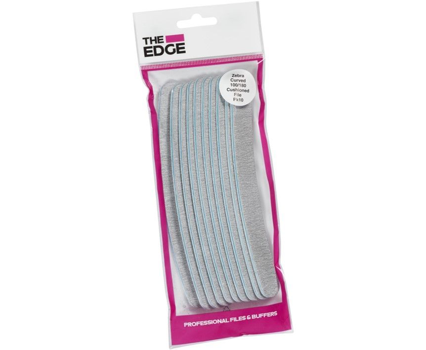 The Edge File Zebra Curved 100/180 10 Pack