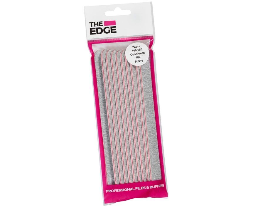The Edge File Zebra Straight 100/180 10 Pack