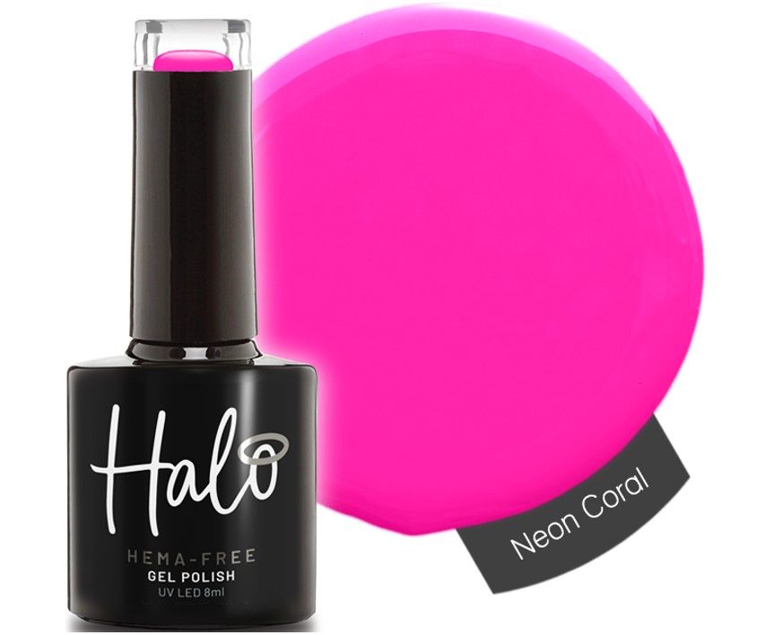 Halo Gel Polish Neon Coral 8ml