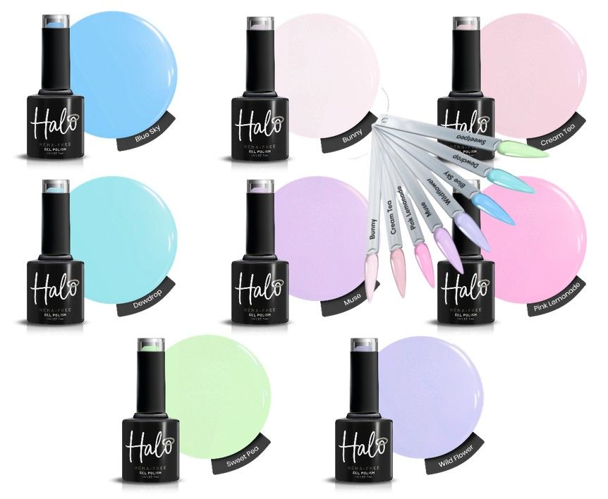 *PREORDER ETA: 23/02/26 - *Halo Gel Polish Garden Party Collection 8 Pack & Colour Pops