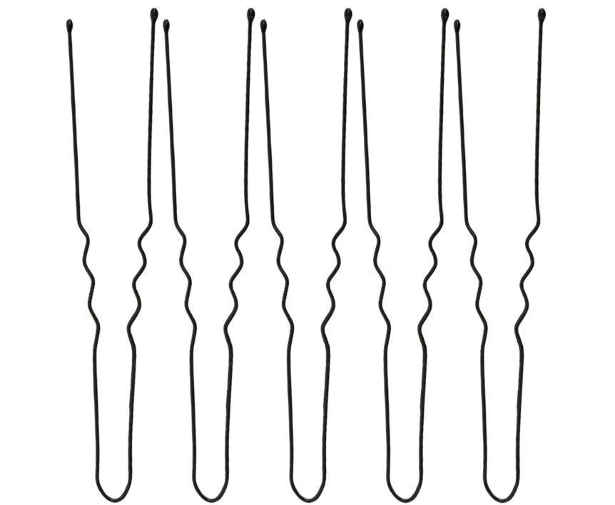 LJ Professional The Original Wavy Pins Black 2.5" 1000 Pack