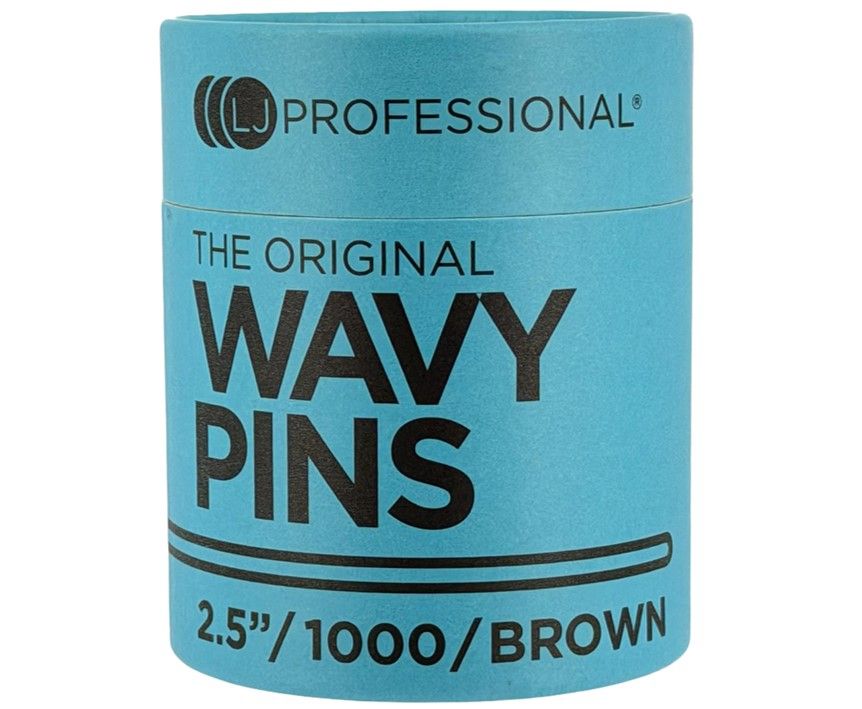 LJ Professional The Original Wavy Pins Brown 2.5"