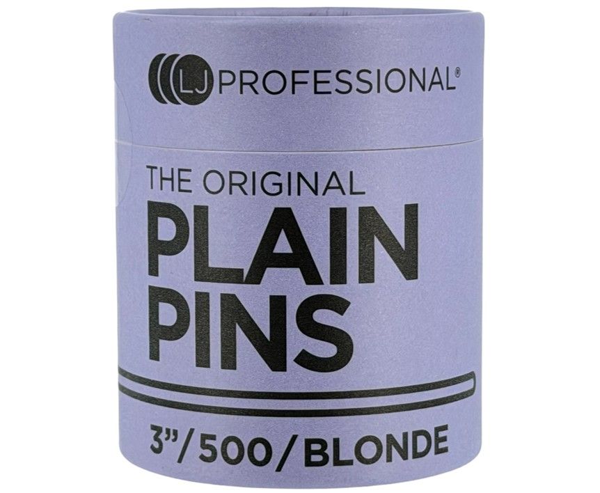 LJ Professional The Original Plain Pins Blonde 3" 500 Pack