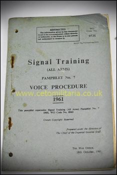 Signal Training, Voice Procedure, 1961