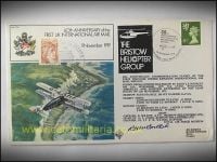 FDC - 60th Annv 1st UK Int Airmail 1979