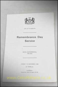 Plymouth Remembrance Day Service 1990