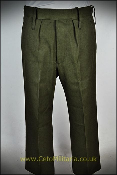 Barrack Trousers, Green, Sewn-Loops (Used)