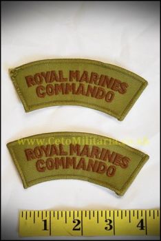 Royal Marine Commando Shoulder Titles (Pair)