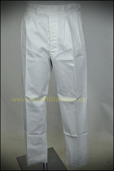 RN Trousers, White Drill Officers (35