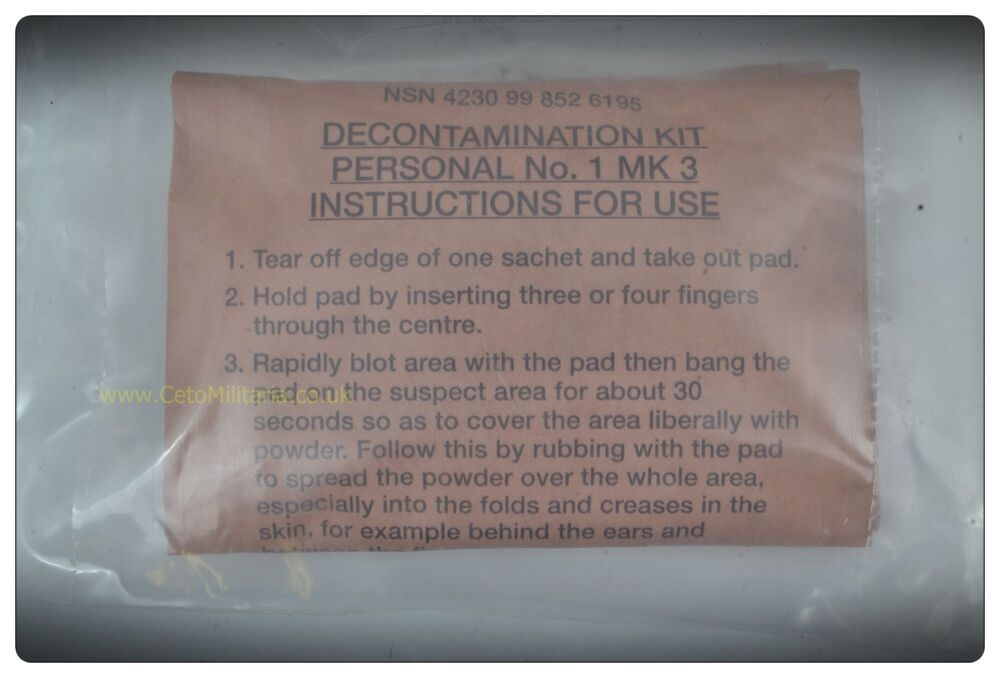 NBC Decontamination Kit No1 Mk3
