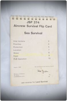 JSP374 Aircrew Survival Flip Card