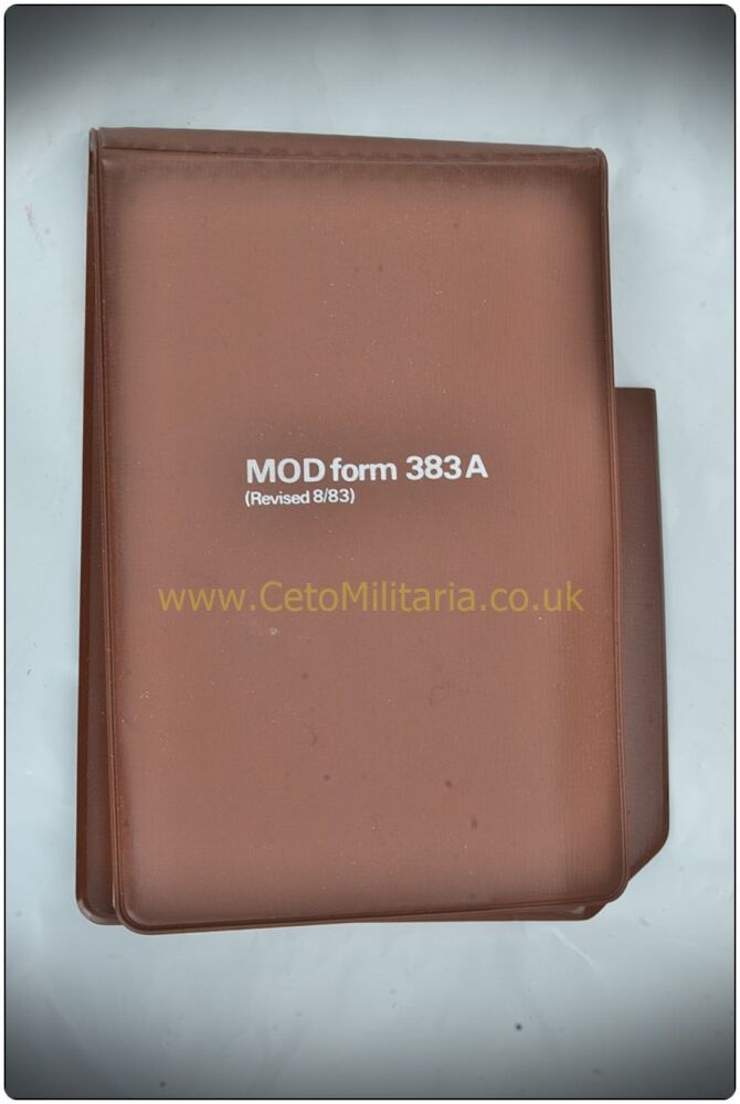 MOD Form 383A Notebook
