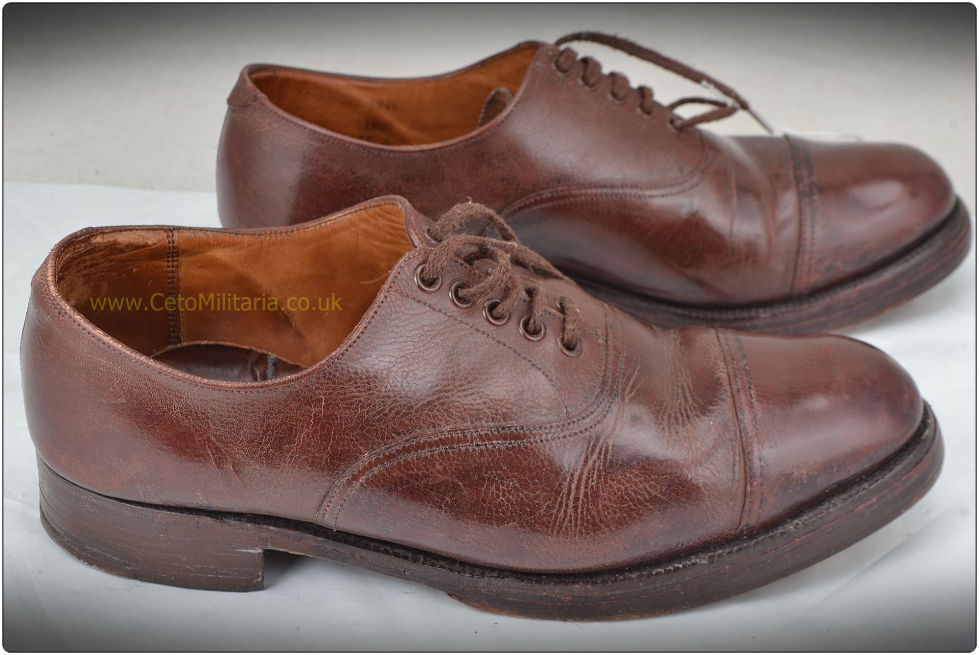 靴 NOS w Box England Brown Officer Shoes Shoes, Brown, Army Officer (Various)