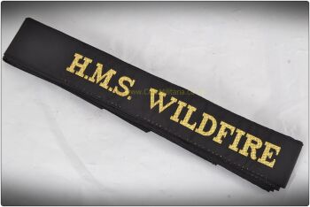 RN Cap Tally, HMS Wildfire (NEW)