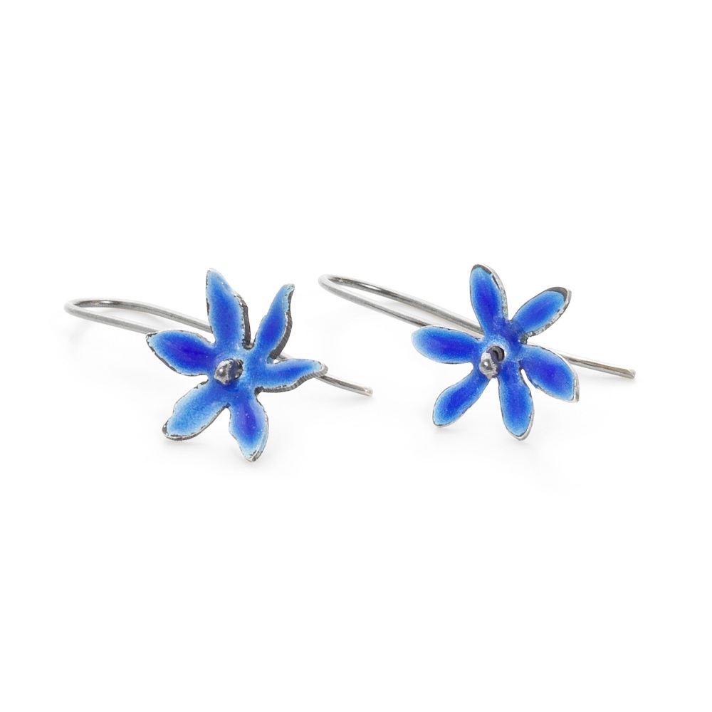 Enamel Star Flower Earrings