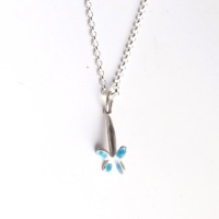 Light Blue Flower Necklace