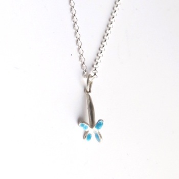Light Blue Flower Necklace
