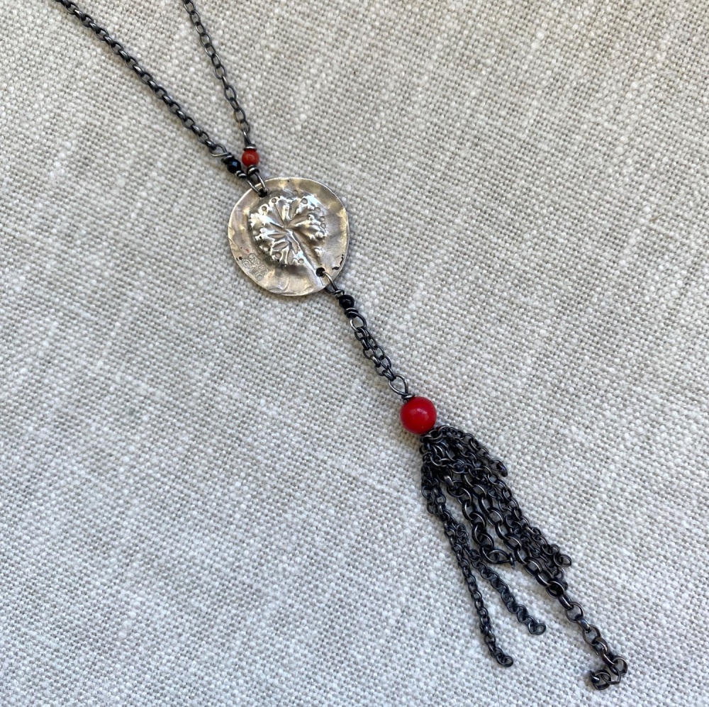 Red seed necklace on sale