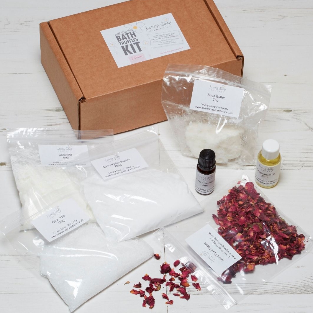 Make Your Own Jasmine Bath Truffles Kit by Lovely Soap Co