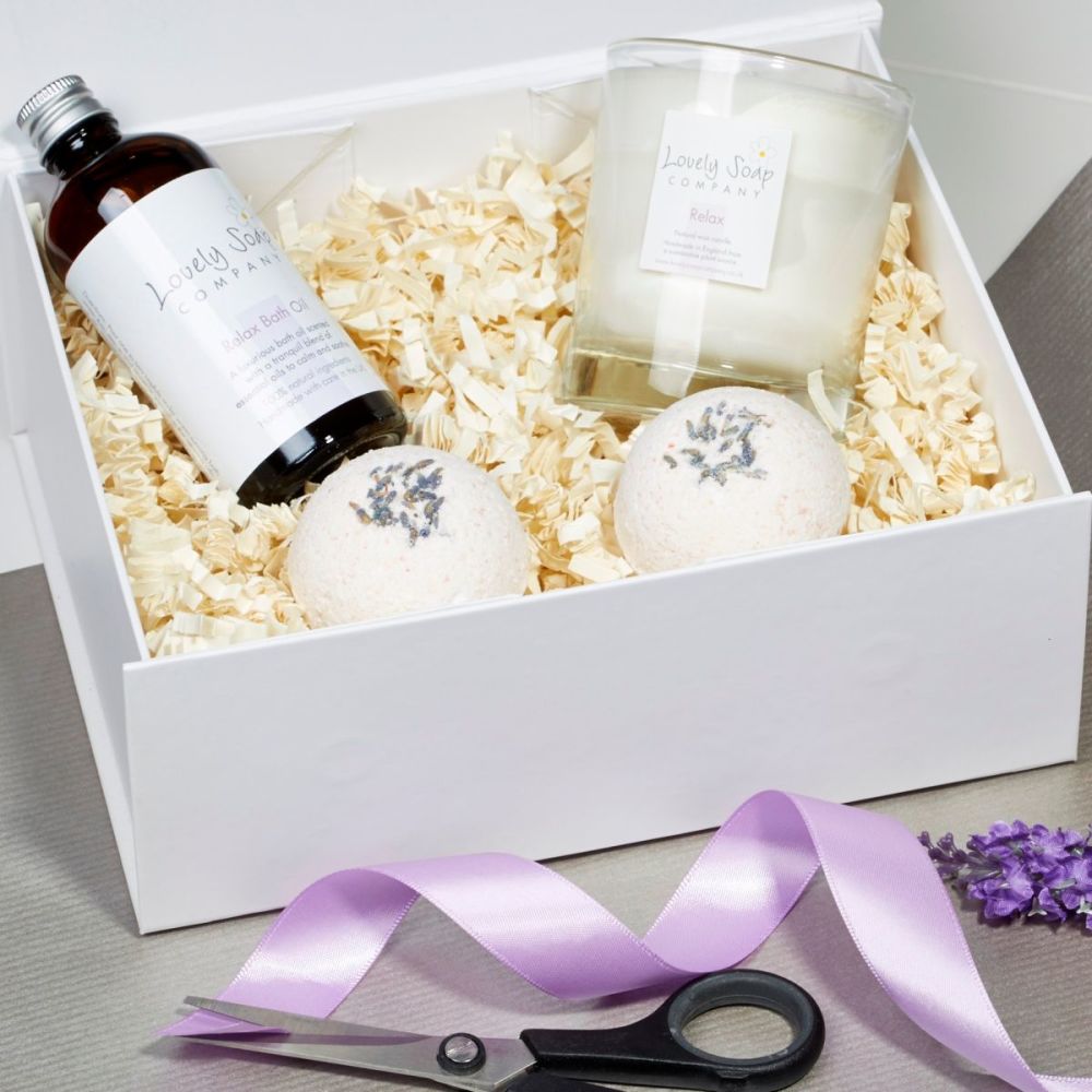Create Your Own Pamper Hamper in Relax scent by Lovely Soap Company