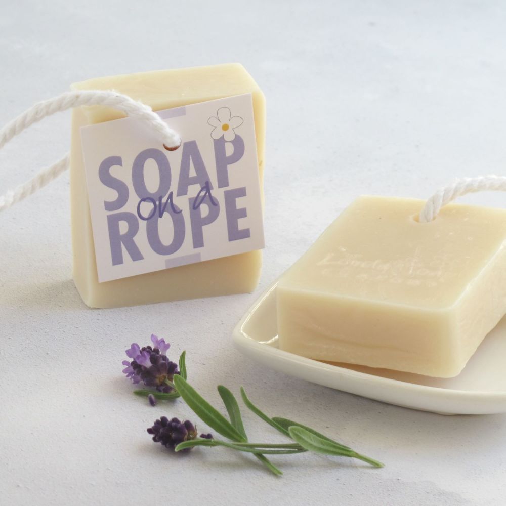 100% natural Lavender Soap on a Rope by Lovely Soap Company