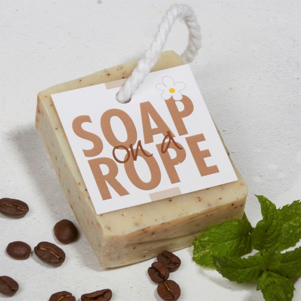 Coffee Scrub Soap on a Rope