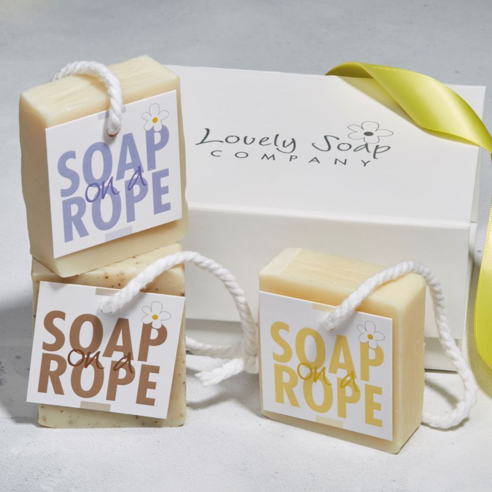 Personalised Soap on a Rope Collection Gift Set by Lovely Soap Company