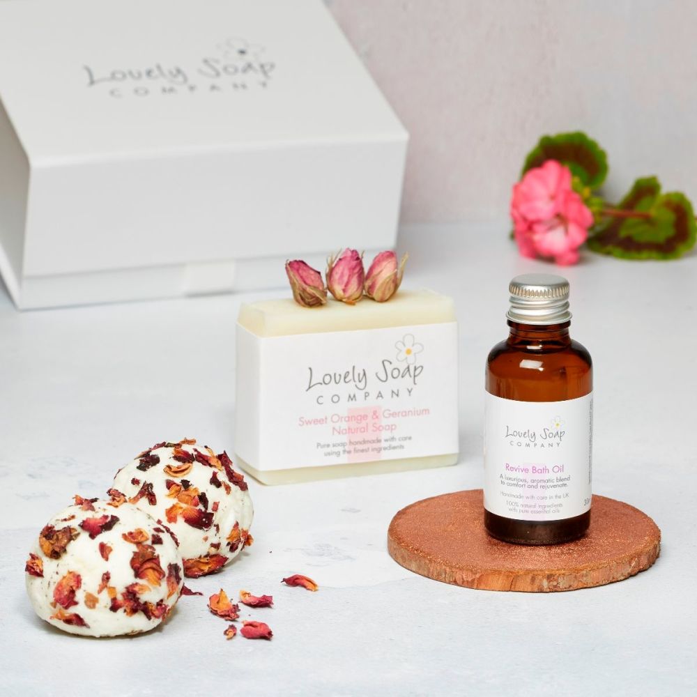 Rose Aromatherapy Pamper Gift by Lovely Soap Co