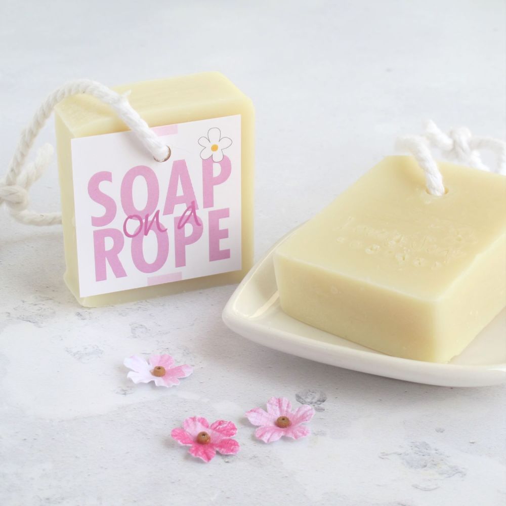 Sweet Orange & Geranium Soap on a Rope by Lovely Soap Co