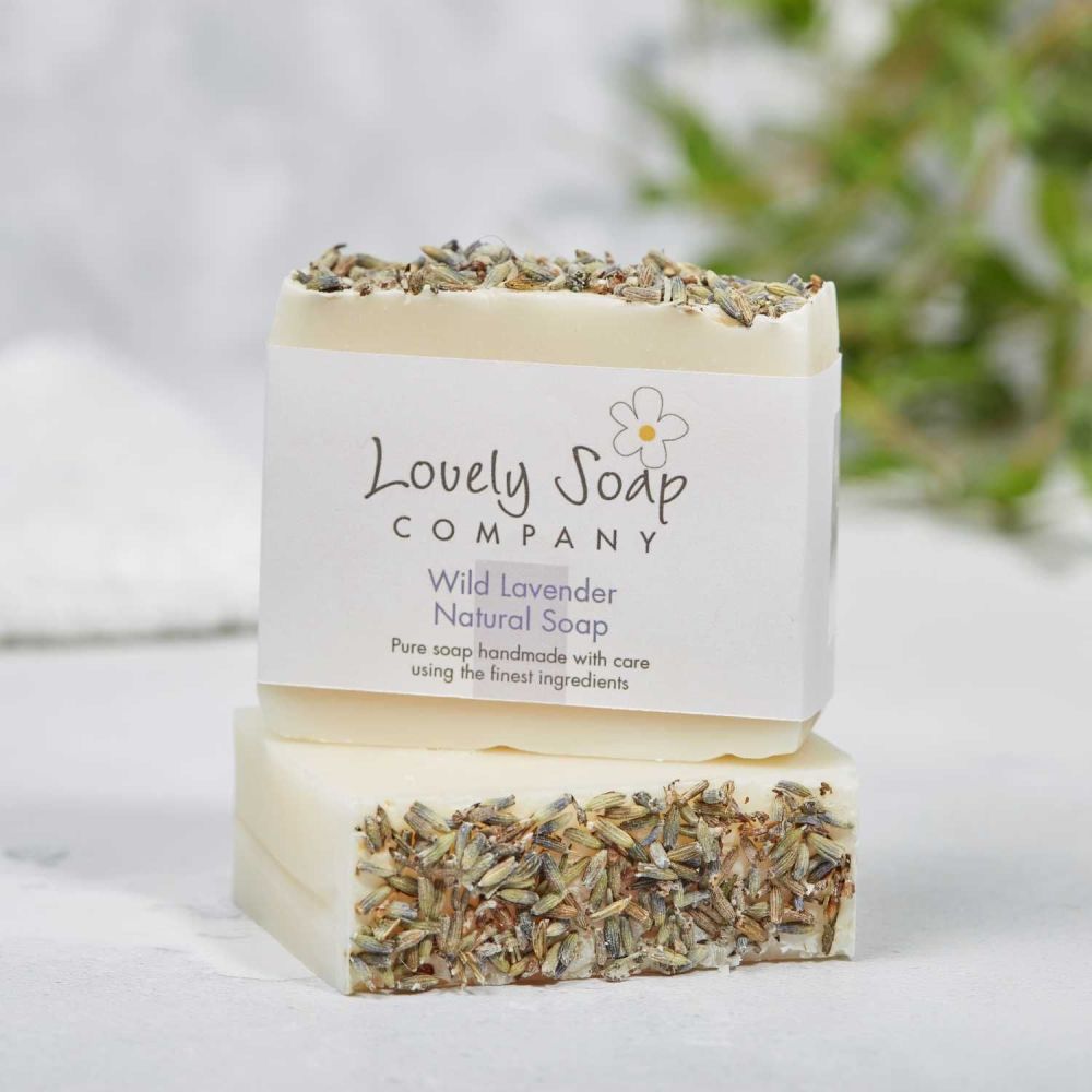 Wild Lavender Natural Soap handmade by Lovely Soap Co