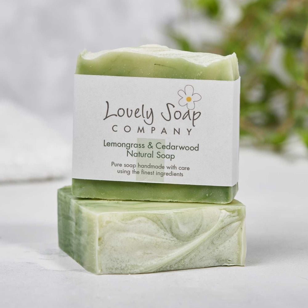 Lemongrass & Cedarwood Natural Soap handmade by Lovely Soap Co