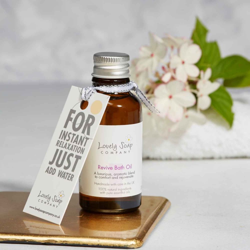 Reviving aromatherapy bath oil  by Lovely Soap Co